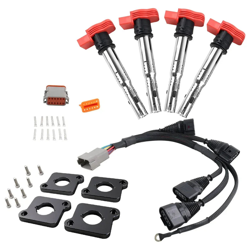 Kit de Conversão de Bobinas de Ignição para Audi A4 VW Passat B5 Golf Jetta 1.8T para 2.0T FSI R8