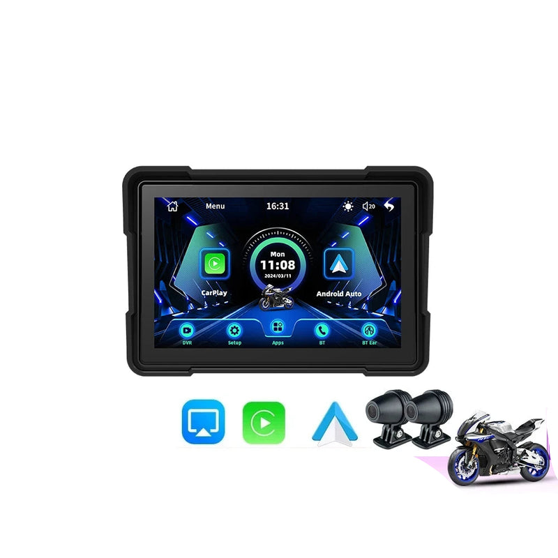 Velocimetro Painel Digital Carplay Android Prova D'Água para Motos