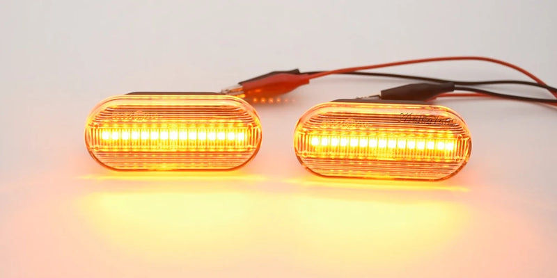 Lampadas Pisca de Led Laterais sequencial Bora Golf Passat Polo Ibiza 2 Peças Dinâmico