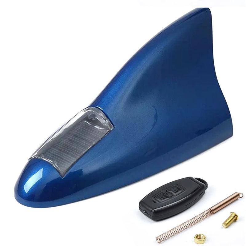 Antena Universal de Barbatana de Tubarão, Luz Solar para Carro, Luz Anticolisão