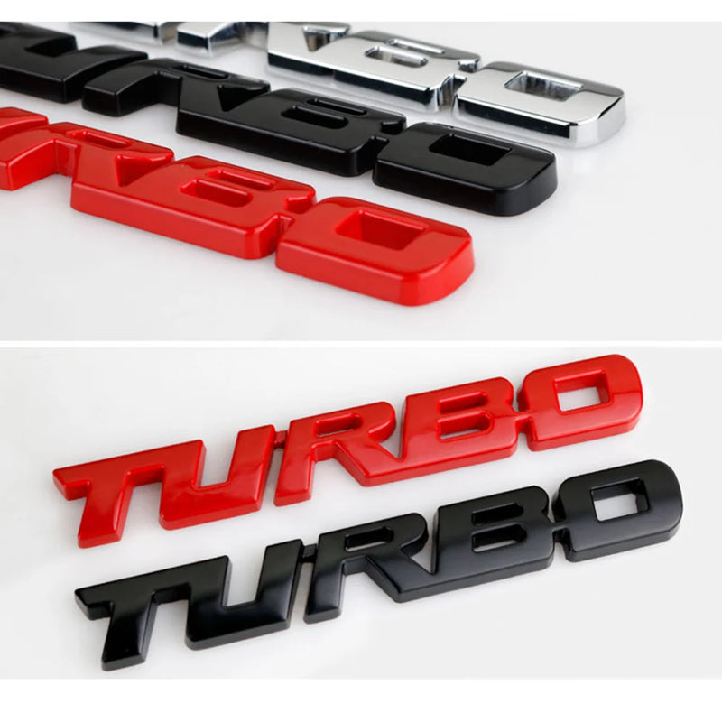Emblema 3D Adesivo Turbo automotivo