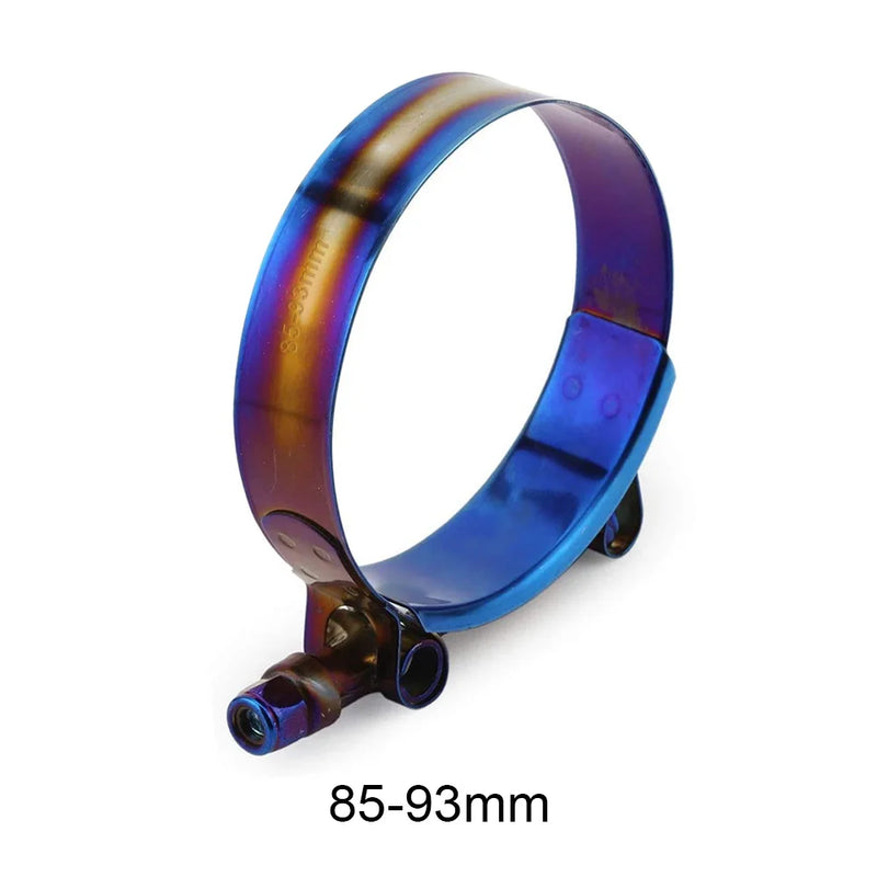 Braçadeira de mangueira universal Titânio Azul de 40 mm a 97 mm Aço inoxidável