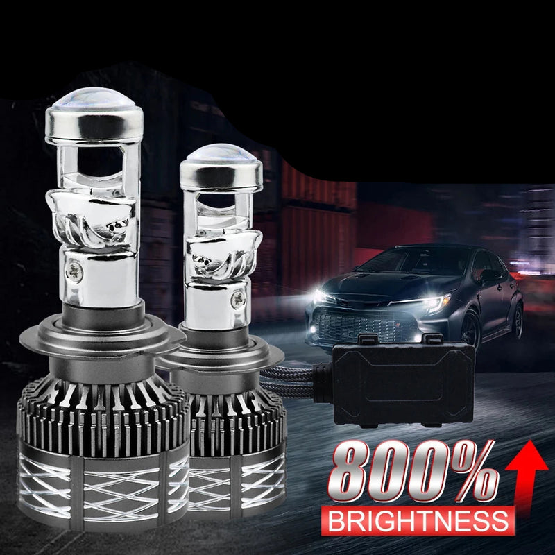 Lampadas Bi LED Faróis Lente do Projetor 150000LM Turbo Canbus