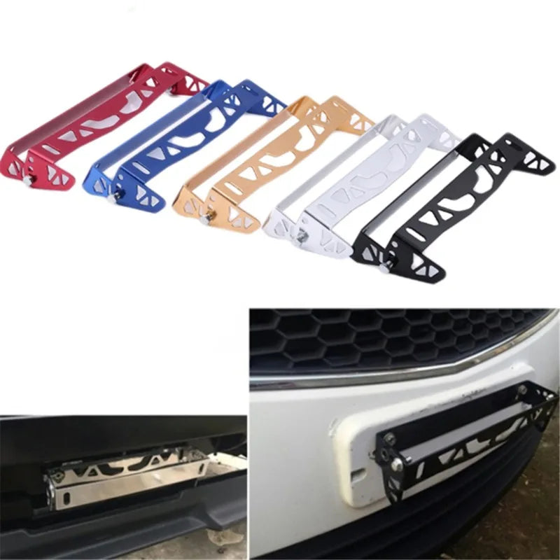 Suporte Universal de Alumínio para Placa de Carro  e Moto Ajustável