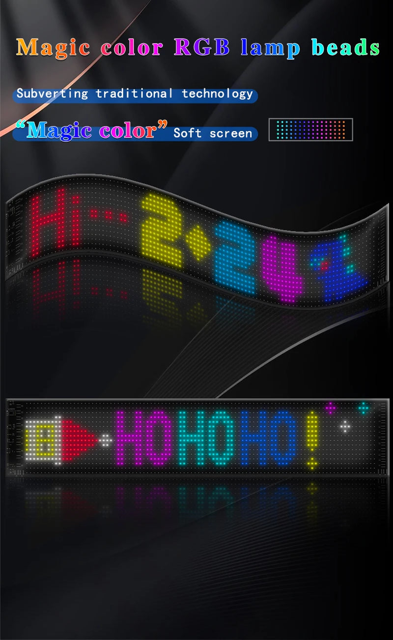 Painel de LED RGB Programável Bluetooth Flexível
