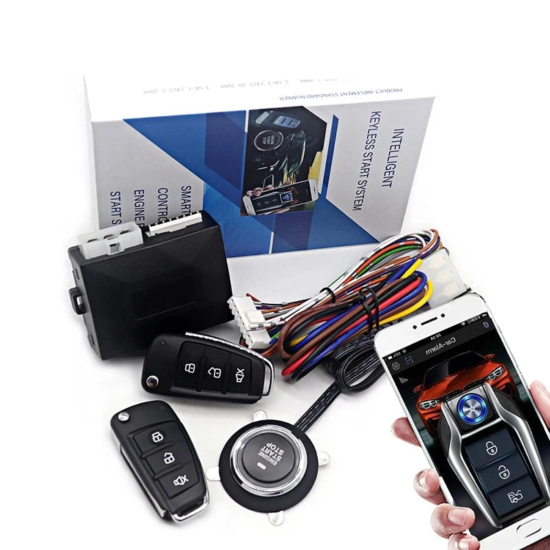 Alarme Universal para Carro, Sistema de Partida Automática no Controle Remoto