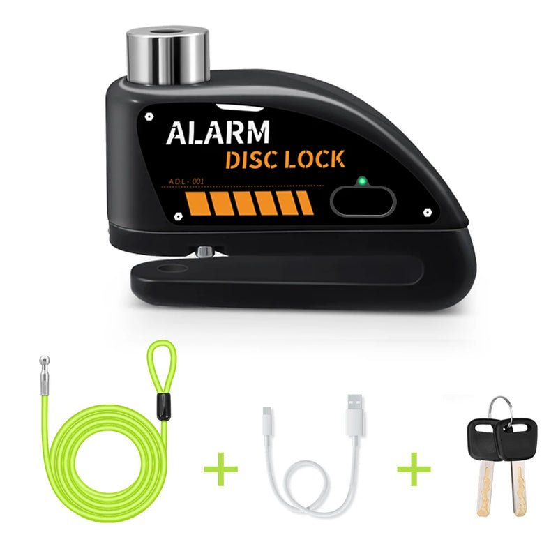 Trava de Disco a Prova D`água com Alarme Anti-Roubo de 110db