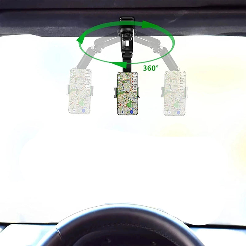 Suporte de Celular com viseira solar para carro multifuncional