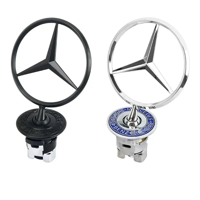 Emblema para capô de carro, logotipo cromado MERCEDES-BENZ