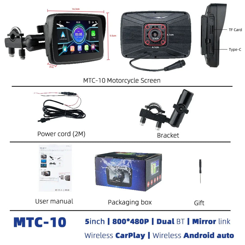 Velocimetro Painel Digital Carplay Android Prova D'Água para Motos