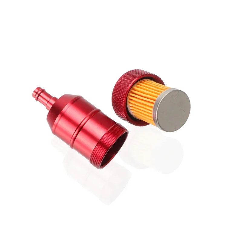Filtro de Combustível Lavável Reutilizável para Motocicleta de Alumínio CNC de 8 mm