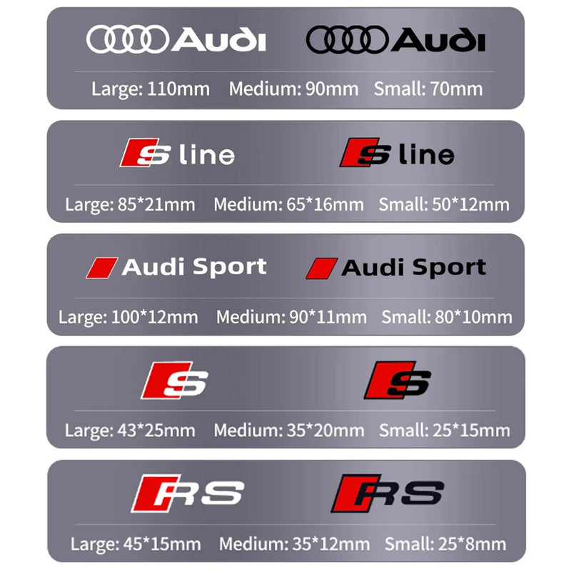 Adesivos de vinil para audi decalques de pinça