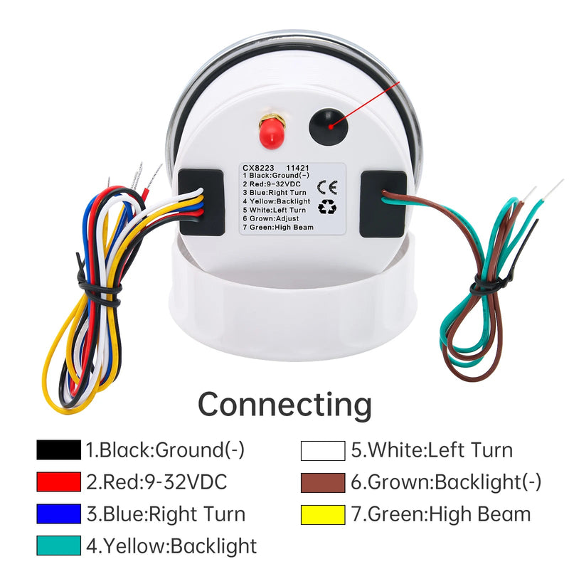 Velocimetro Painel Digital GPS 7 Cores 85mm