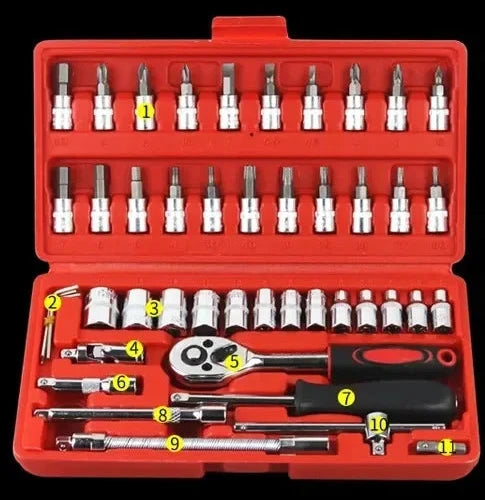 NOVO Kit de ferramentas de reparo de carro 46/53 peças