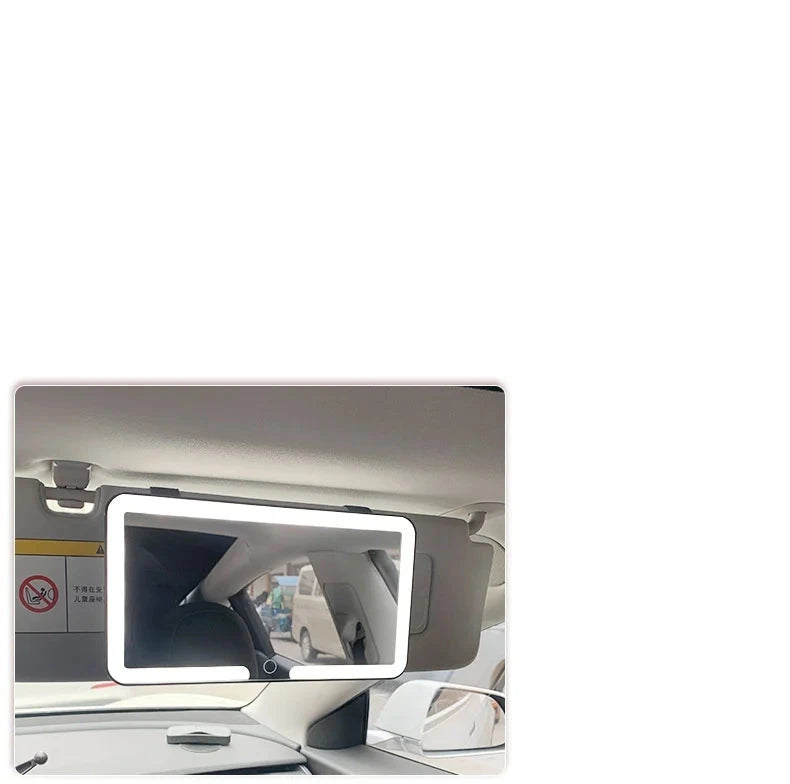 Espelho de Maquiagem para Carro em Led