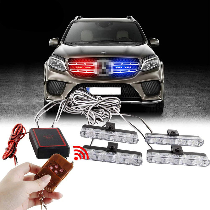 Luzes  de Led Estroboscópicas vermelho azul 12V