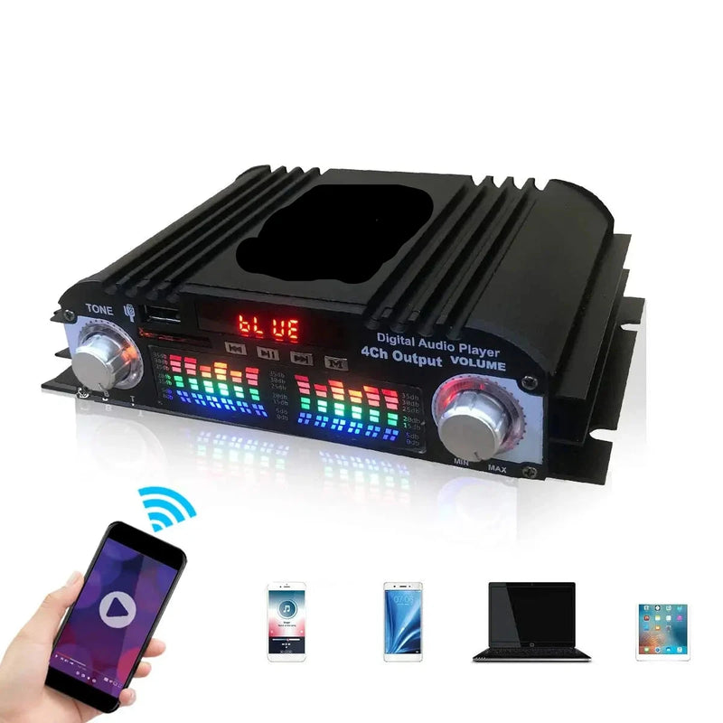 Amplificador de áudio digital de 4 canais Bluetooth Karaoke