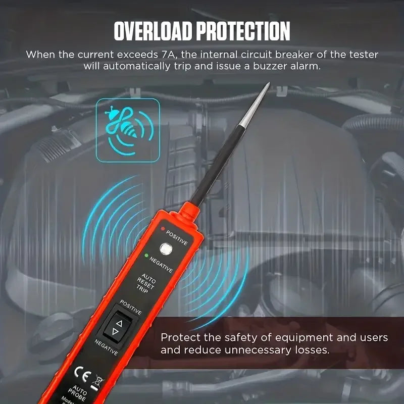 Caneta de Teste de Sistema Elétrico Automotivo EM285 6-24 V DC