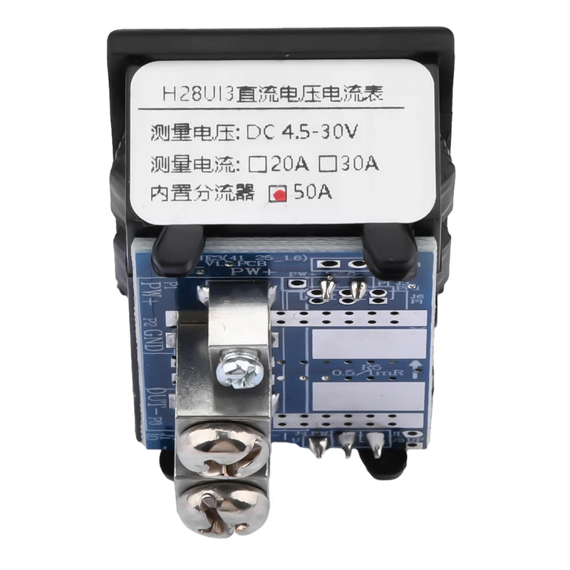 Mini Voltímetro Digital Amperímetro DC4.5-30V 30A 50A