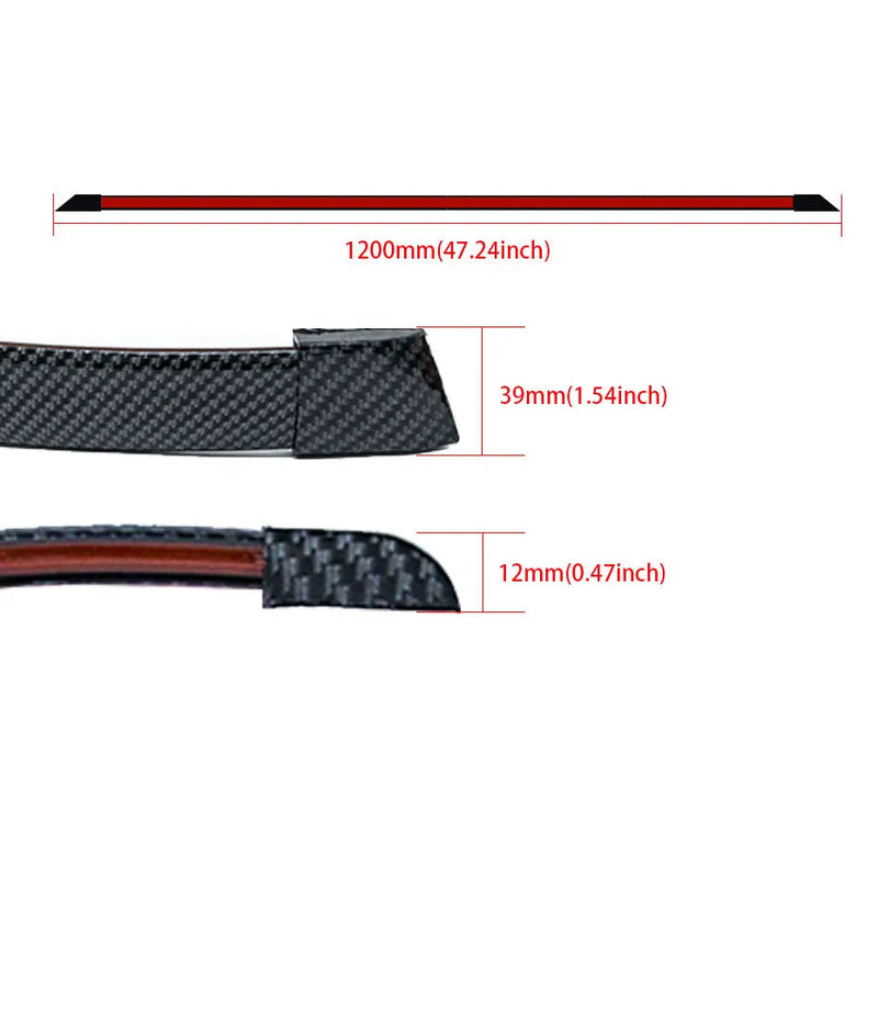 Spoiler Traseiro cm Luz Led De Freio 120cm 12V