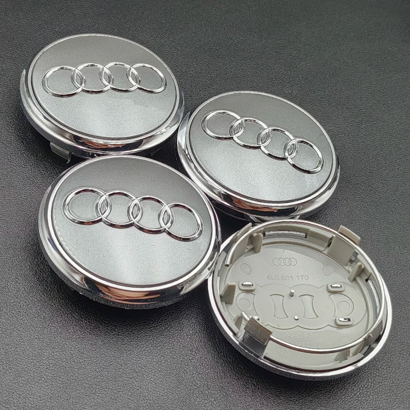 Tampas de Centro de Roda de Carro para Audi 4 Peças