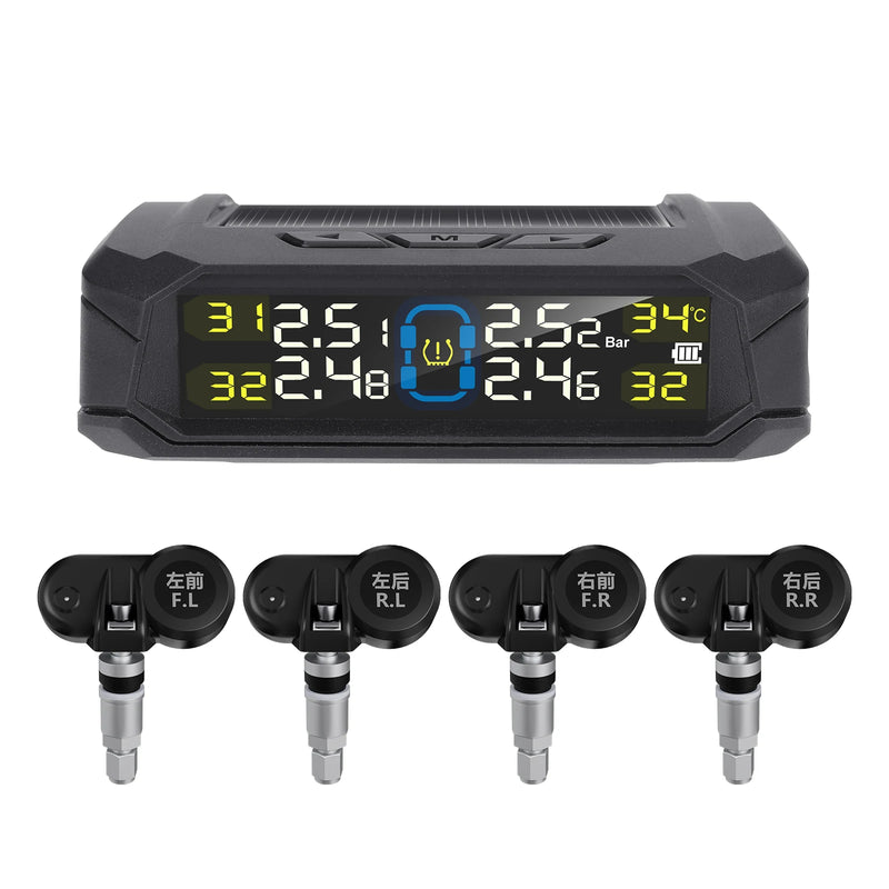 Sistema de Monitoramento de Pressão de Pneus de Veículos Digital Sem Fio Universal