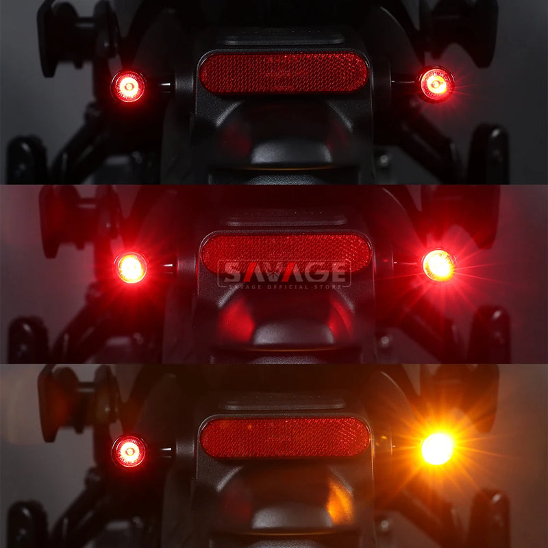 Luz de freio traseira  e Seta Retro Motocicleta