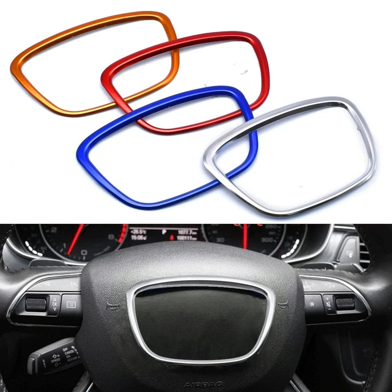 Arco Central de Volante Adesivos Audi A4 B6 B7 B8 A6 C6 A5 Q7 Q5 A3 A4L A8L A6L