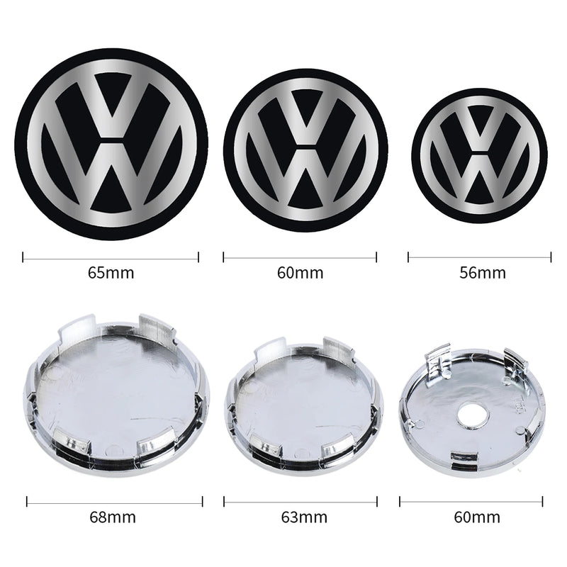 Emblema Cubo Roda para Volkswagen  4pcs 60/63/68