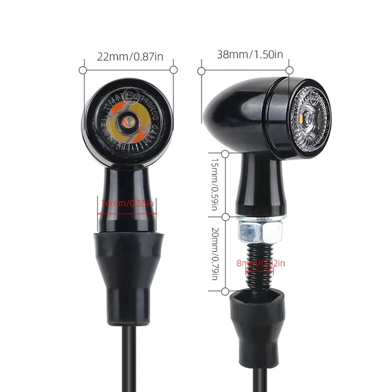 Luz de freio traseira  e Seta Retro Motocicleta
