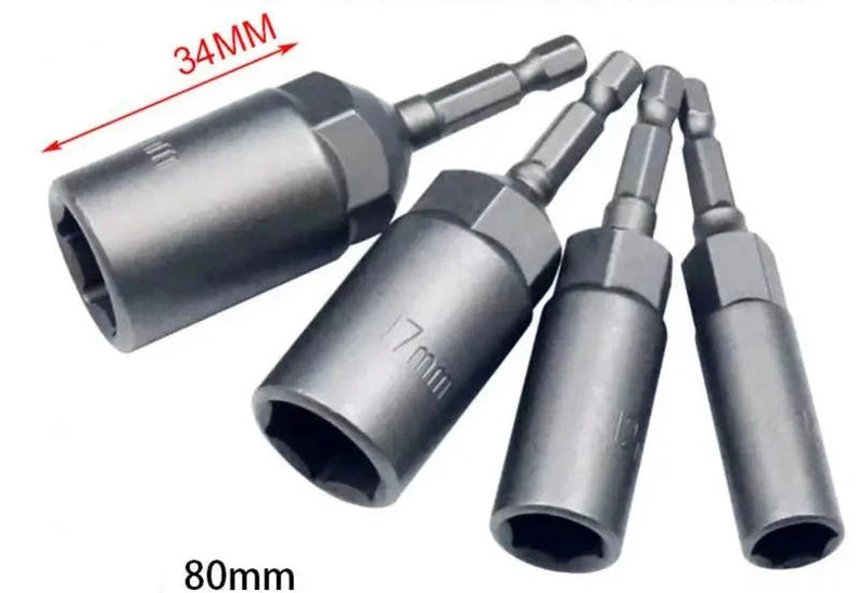 Conjunto de soquetes para parafusadeira elétrica.