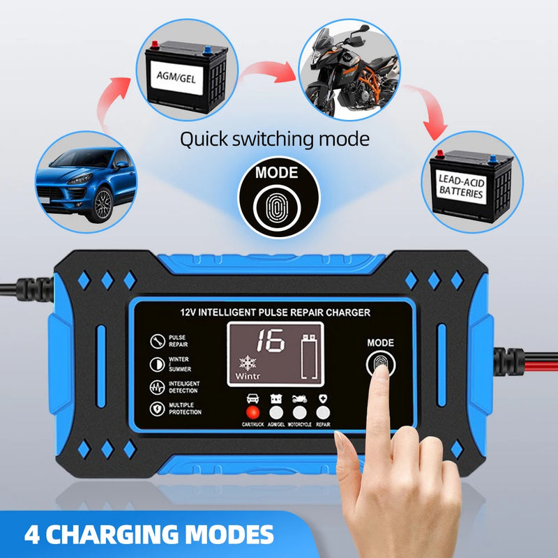 Carregador de Bateria Inteligente Automotiva 12V 6A