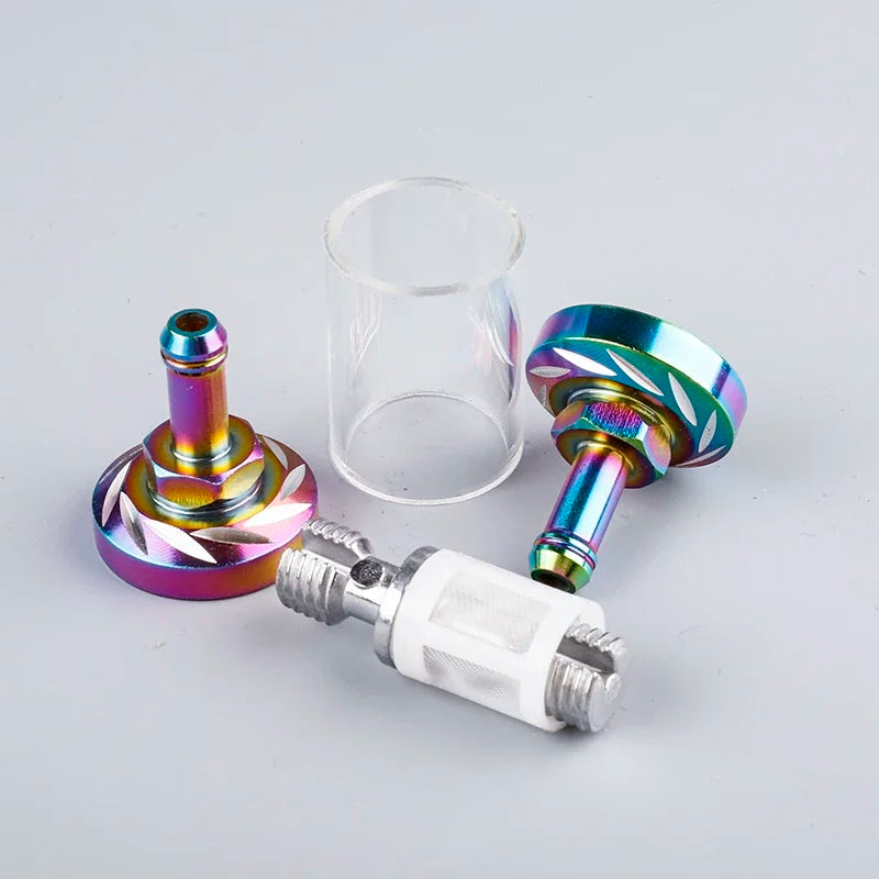 Filtro de Gasolina para Motos 8mm Vidro e Aluminio
