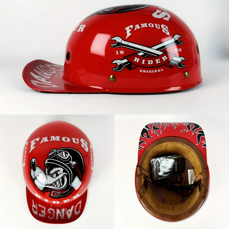 Capacete de Motocicleta e Veículo Elétrico para Harley Retro Gringo