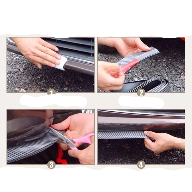 Saia Protetor Autoadesivo para Para-Choque Dianteiro de Carro Car Front Lip
