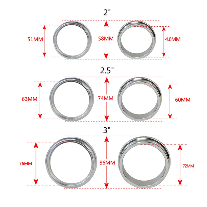 Abraçadeiras Para tubo de admissão Turbo Alumínio Anodizado com kit de Flange