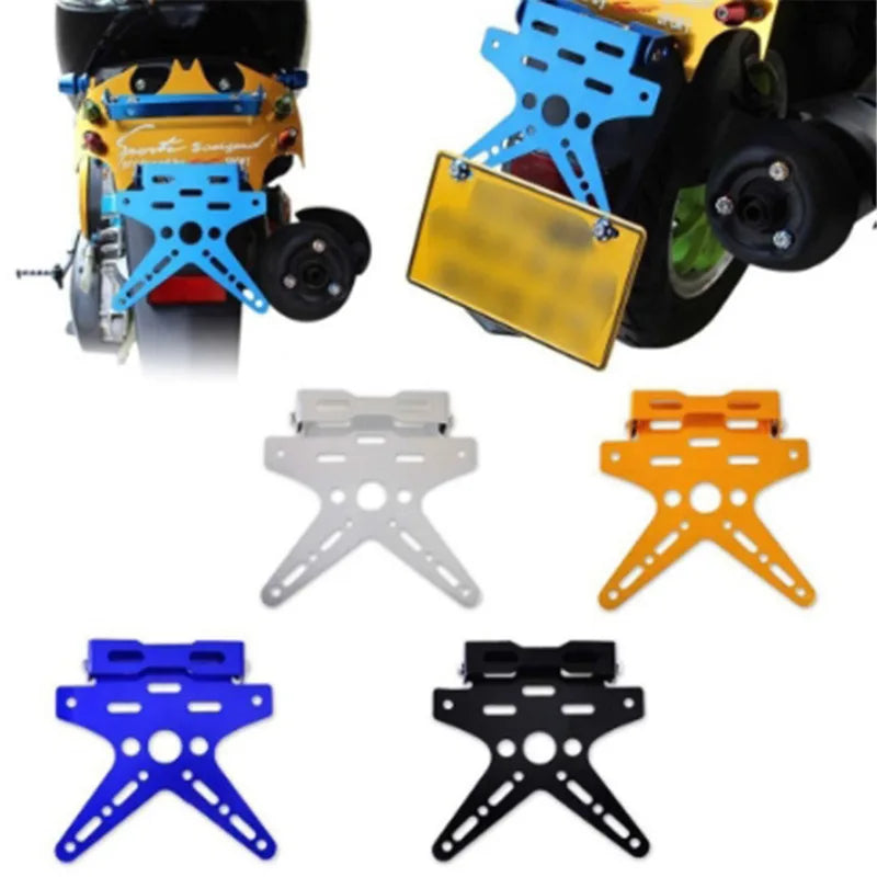 Suporte Universal de Alumínio para Placa de Carro  e Moto Ajustável