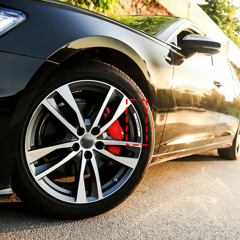 Adesivo de sobrancelha para roda de carro 4 peças