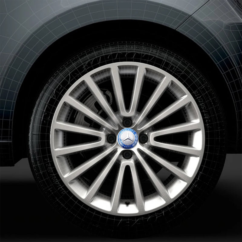 Adesivo Tampas de Cubo de Roda para Mercedes Benz 4 peças 56mm