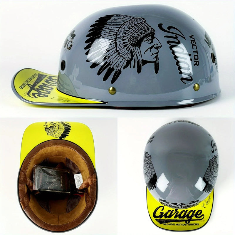 Capacete de Motocicleta e Veículo Elétrico para Harley Retro Gringo