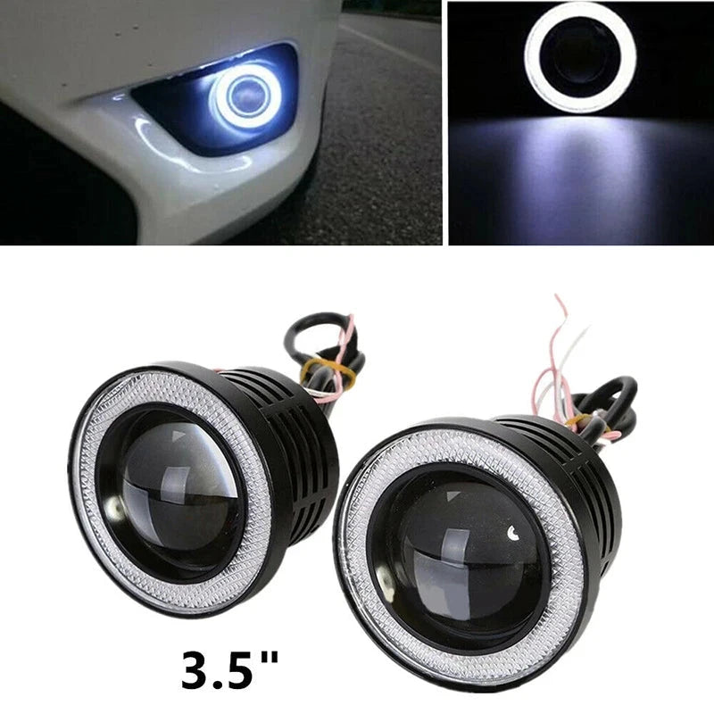 Farol de Led Angel Eyes  3.5" Universal Branco 1 Peça...