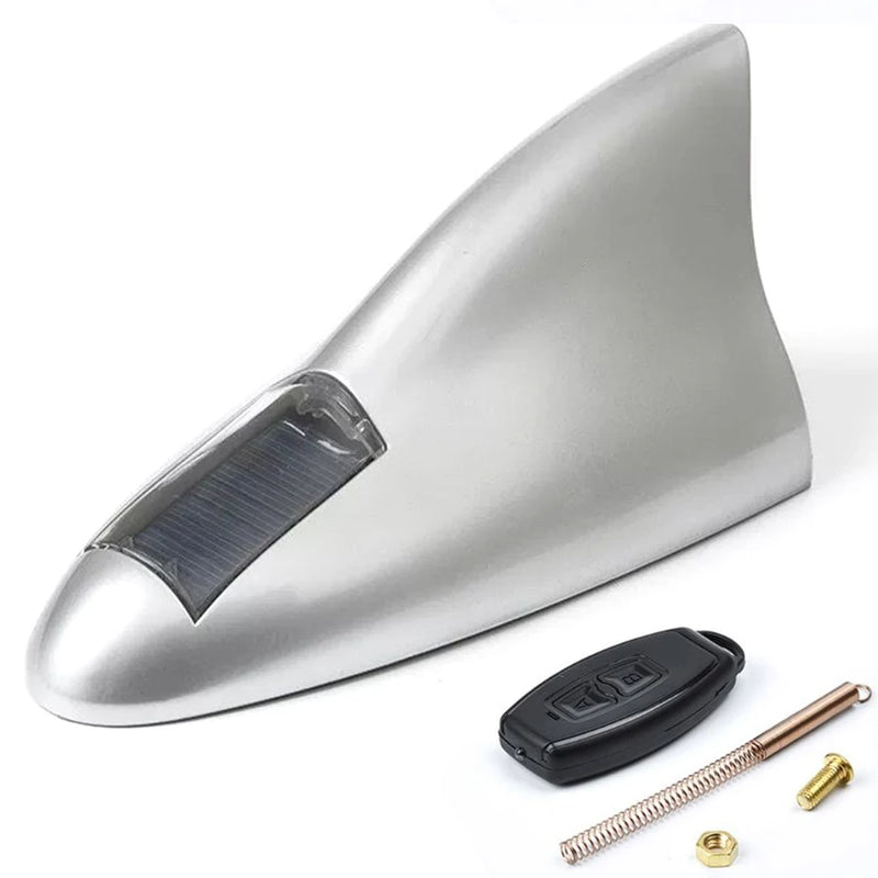 Antena Universal de Barbatana de Tubarão, Luz Solar para Carro, Luz Anticolisão