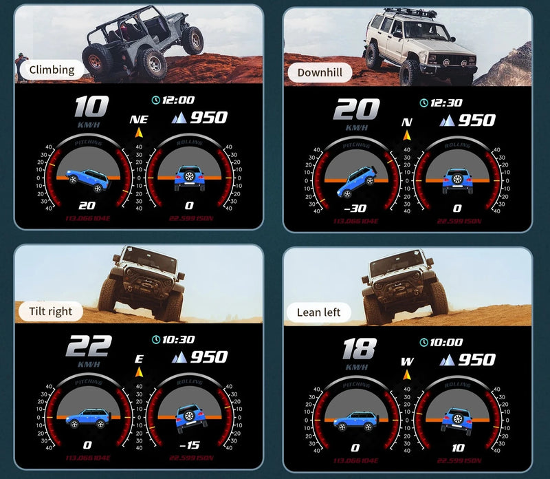 Painel,Velocimetro digital led obd2 com gps universal.
