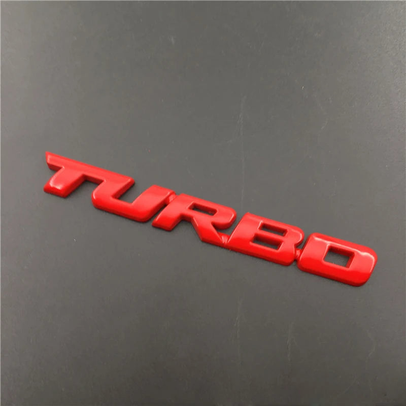 Emblema Adesivo  TURBO 3D Metal