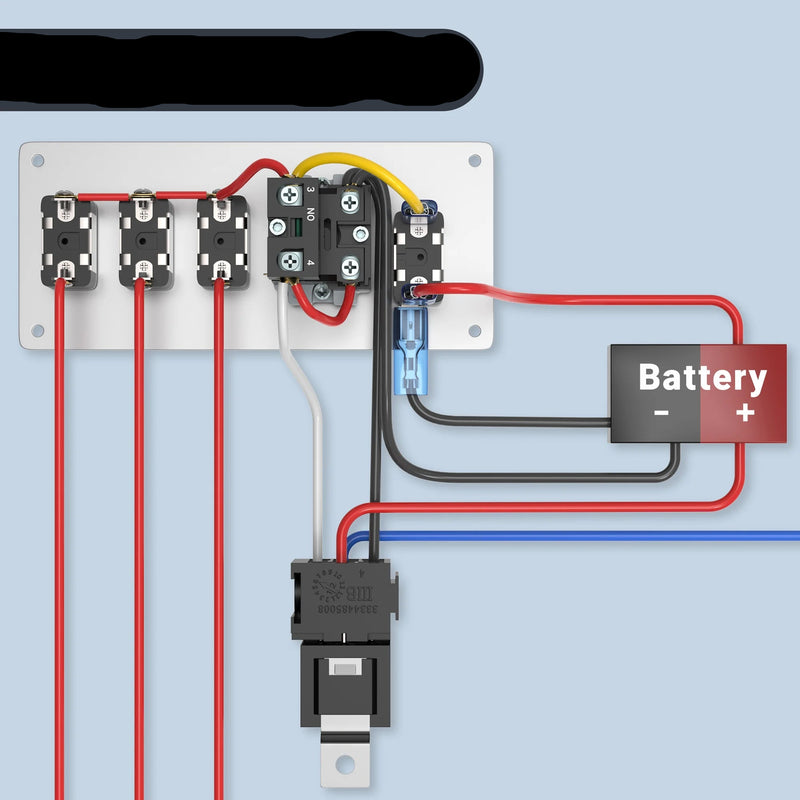 LED Painel de Interruptor de Alternância Varios botoes 5X1 Carbono