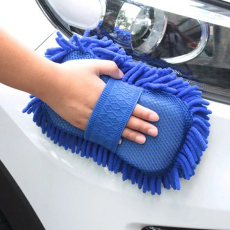 Luva de Lavagem de Carro Microfibra Limpeza Multifuncional