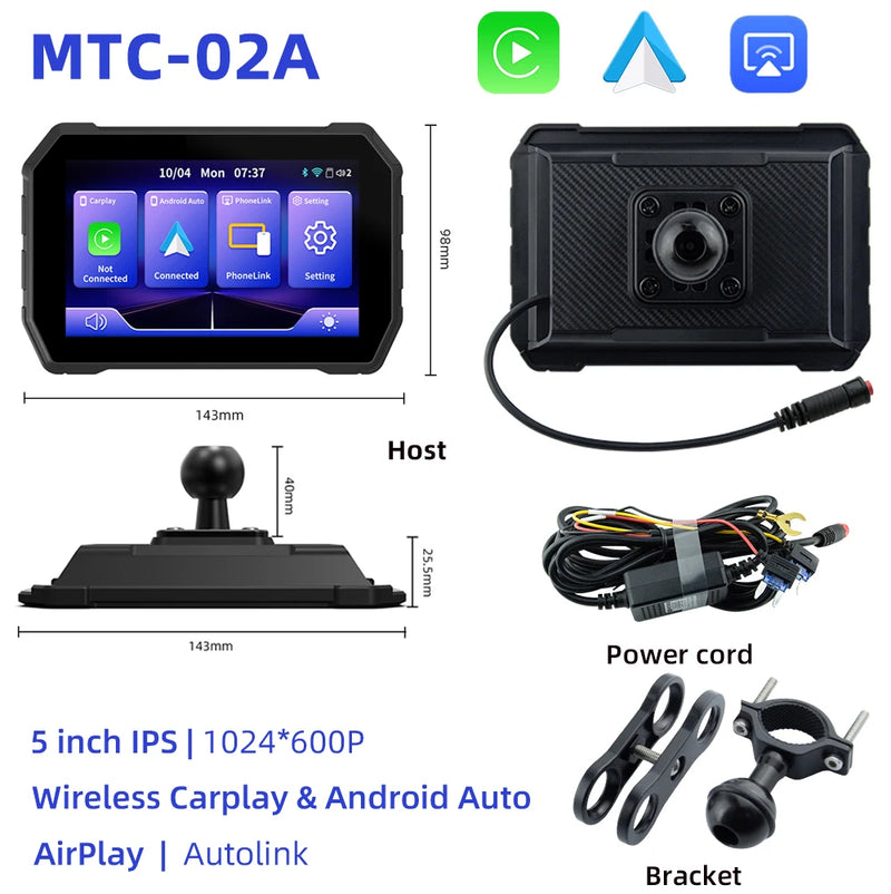 Velocimetro Painel Digital Carplay Android Prova D'Água para Motos