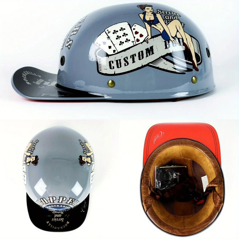 Capacete de Motocicleta e Veículo Elétrico para Harley Retro Gringo