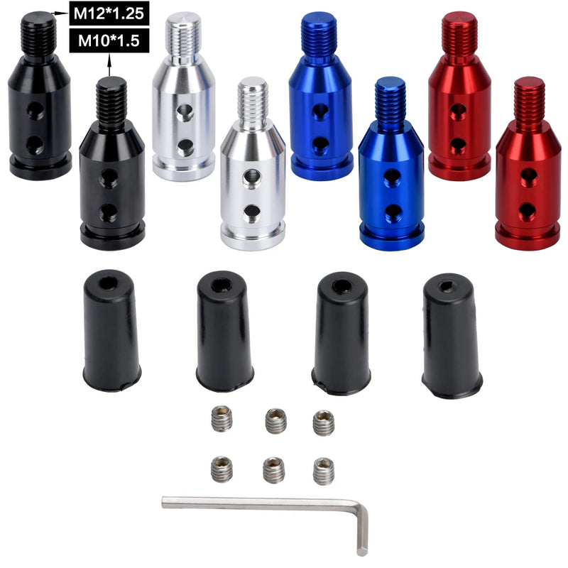 Adaptador de Manopla de Câmbio Universal de Alumínio M12x1,25mm /M10x1,5mm