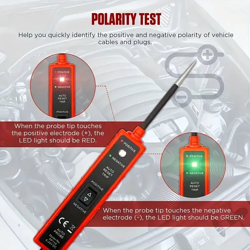Caneta de Teste de Sistema Elétrico Automotivo EM285 6-24 V DC